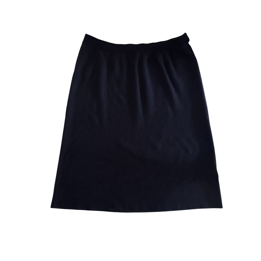 BCBGMAXAZRIA Womens S Black Stretch Knit Pencil Skirt Rayon Nylon Pull On